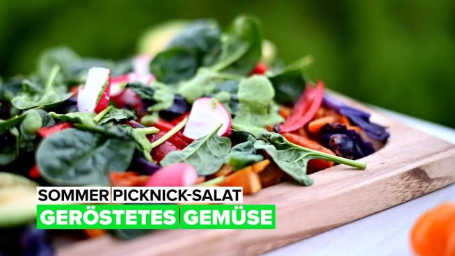 Sommer Picknick-Salat: Geröstetes Gemüse