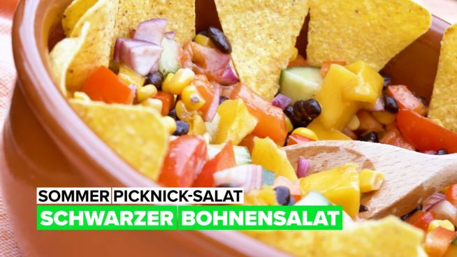 Sommerliche Picknick-Salate: Schwarze Bohnen & Mango