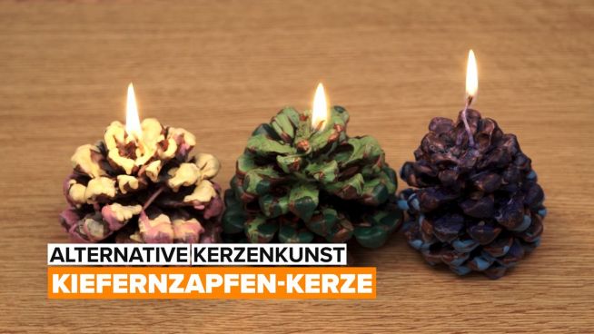 Alternative Kerze Kunst – Kiefernzapfen-Kerze